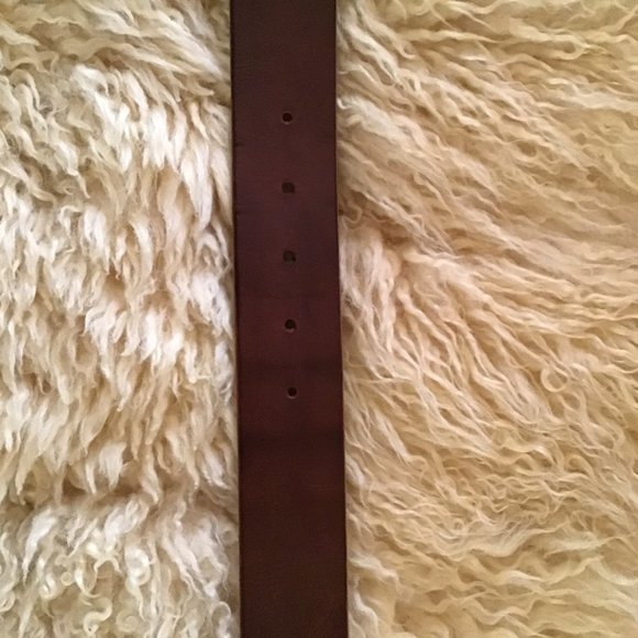 Prana Genuine Leather Belt with Ornate Buckle